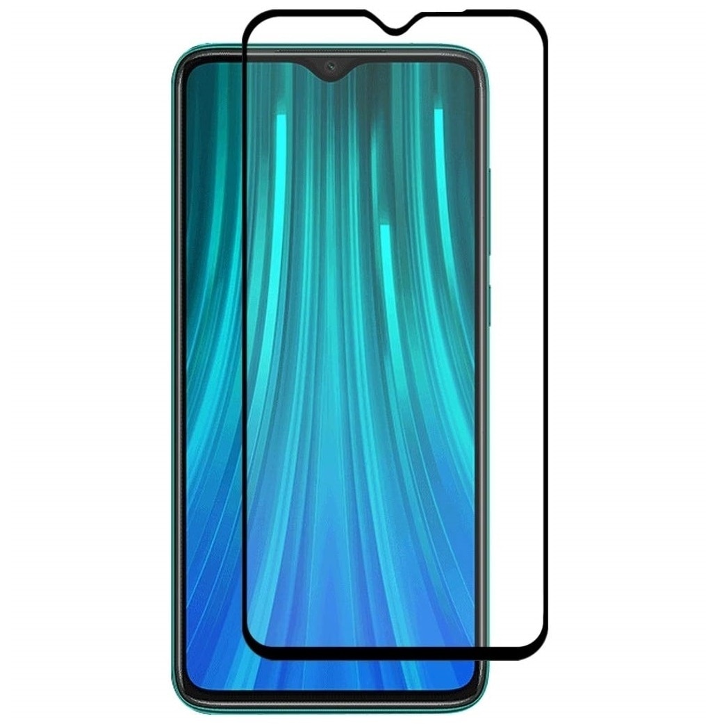 Folie sticla securizata Full Cover Full Glue pentru Xiaomi Redmi Note 8, Negru