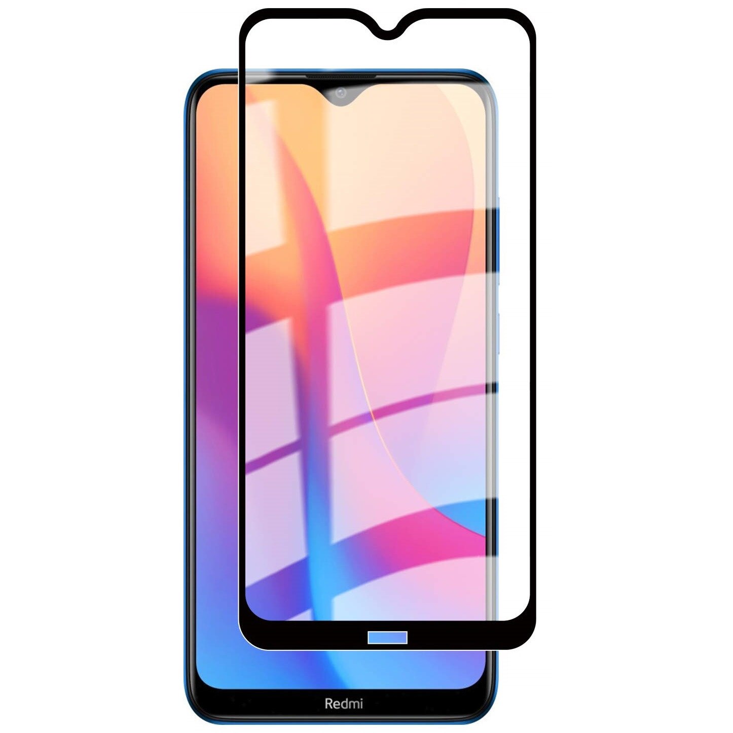 Folie sticla securizata Full Cover Full Glue pentru Xiaomi Redmi 8, Negru