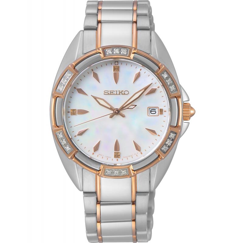 Ceas dama Seiko SKK878P1 Quartz Argintiu, Rose gold