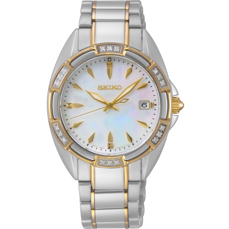 Ceas dama Seiko SKK880P1 Quartz Argintiu, Auriu
