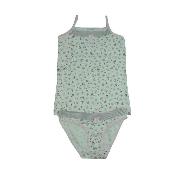 Tank felső és bugyi szett lányoknak NN 015777, Krém