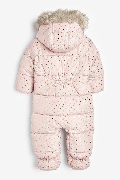 NEXT, Salopeta de iarna, cu imprimeu metalizat cu stele, Roz, 5-6Y Standard