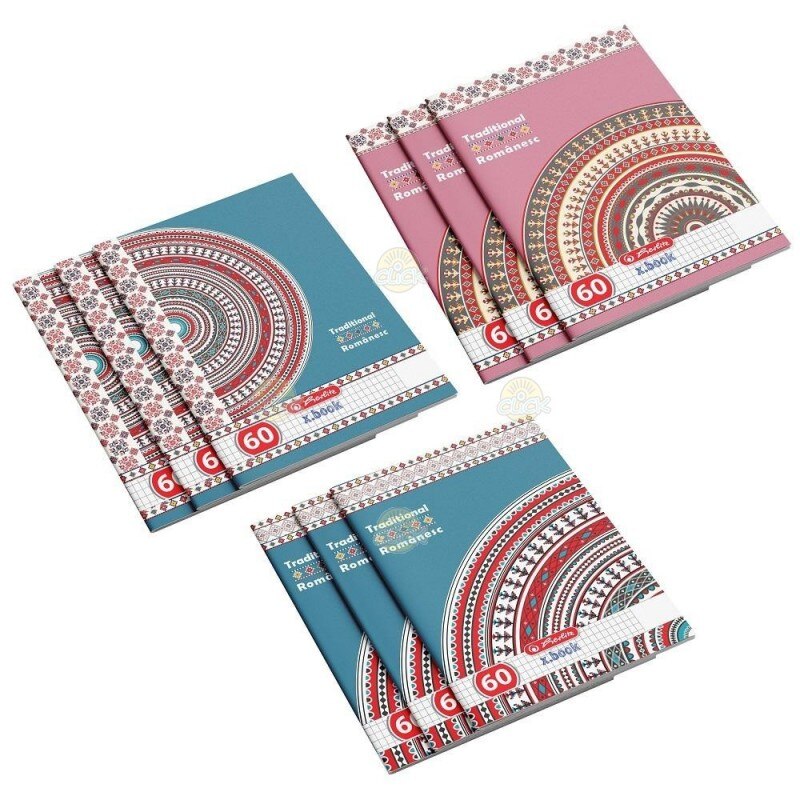 Set 10 caiete Herlitz Traditional A4, matematica, 60 File