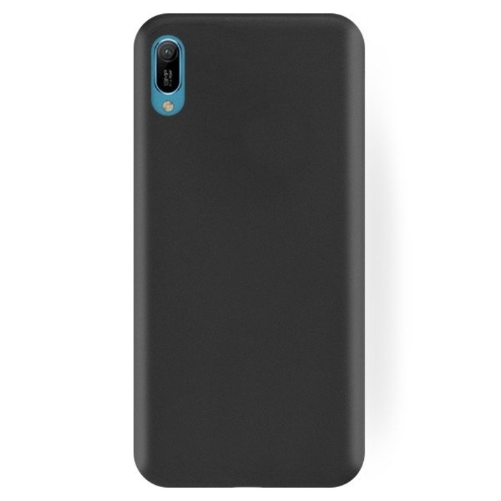 Калъф за HUAWEI Y6 2019 / Y6 Pro 2019 - Луксозен тънък мат TSS, Черен