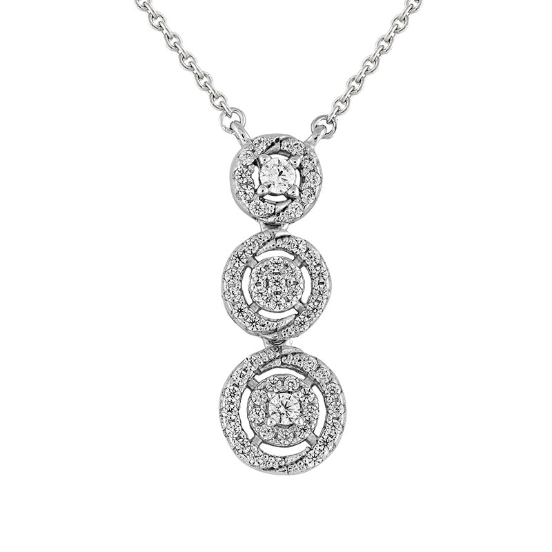 Pandantiv cu Lant Carla M* Argint 925 CZ O33823W