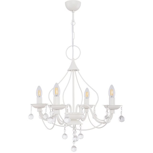 Lustra Gunce, 5 becuri, Begusa, E 27, 60 W, Alb