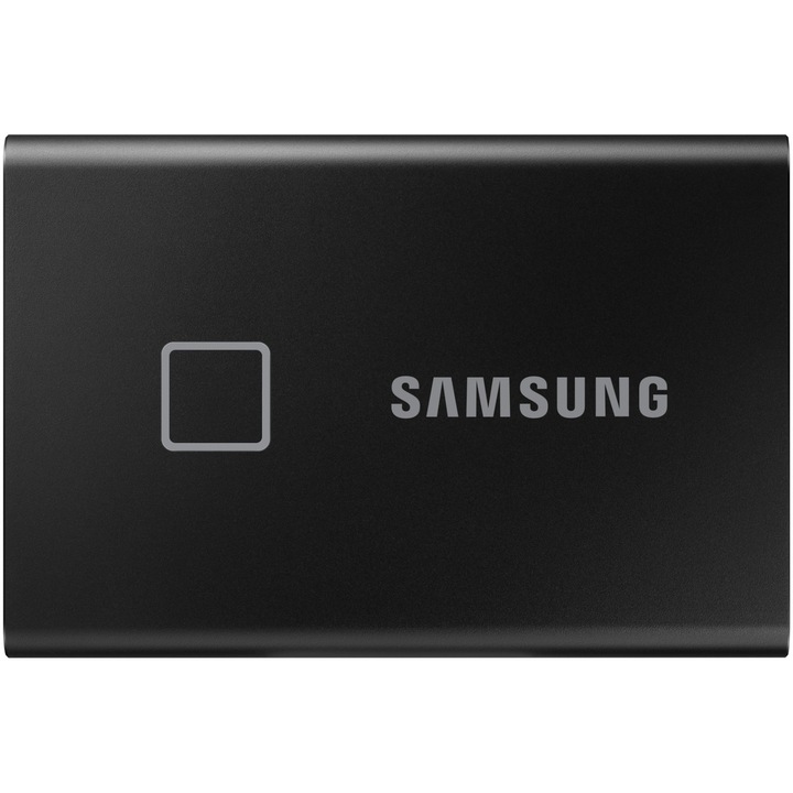 Външен SSD Samsung T7 Touch, 2TB, USB 3.2 Gen2, Пръстов отпечатък, Черен