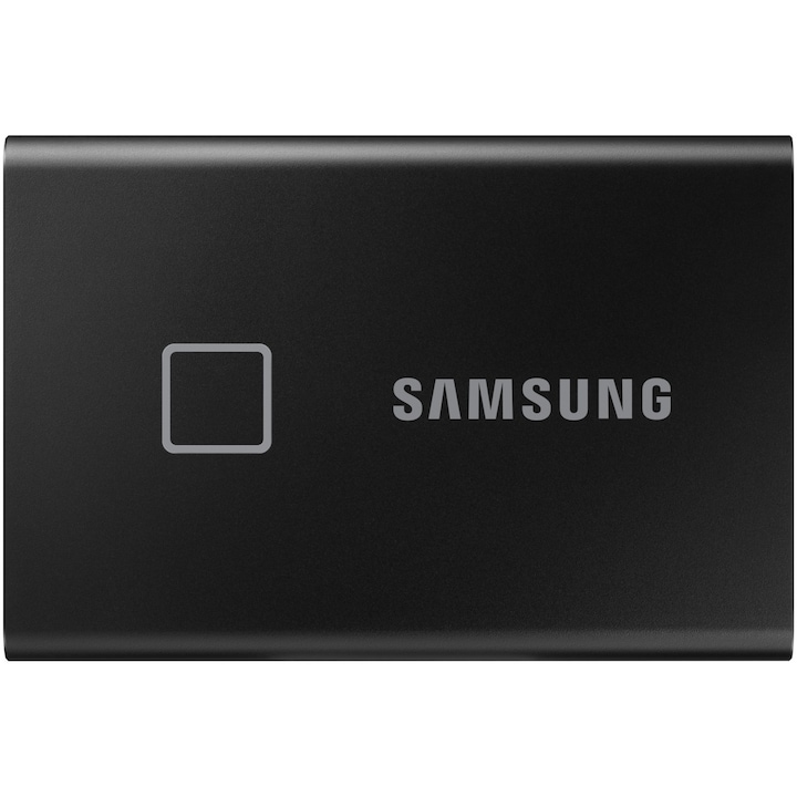 Samsung T7 Touch Külső SSD, 500GB, USB 3.2 Gen2, Ujjlenyomat-érzékelő, Fekete
