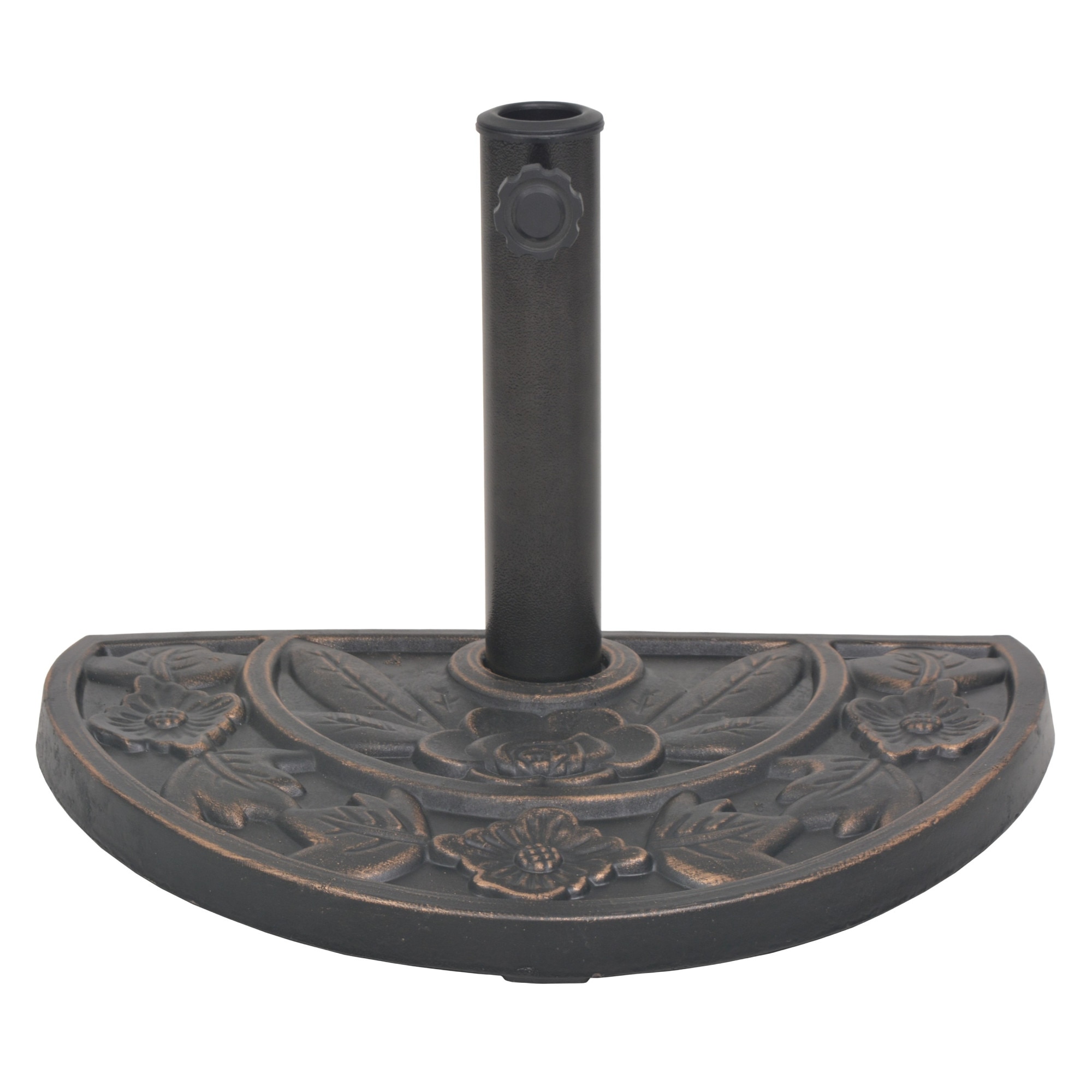 Suport umbrela de soare, vidaXL, Otel, Maro, 50 x 33 cm