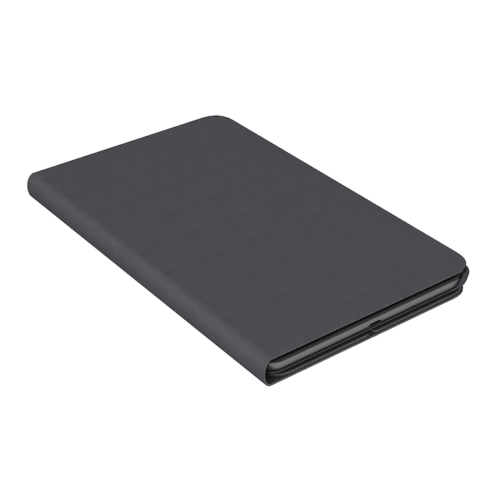Lenovo Bőr hatású tok, Lenovo Tab M8 (TB-8505F) WIFI, álló, FLIP, oldalra nyíló, asztali tartó funkció + képernyővédő fólia, Fekete