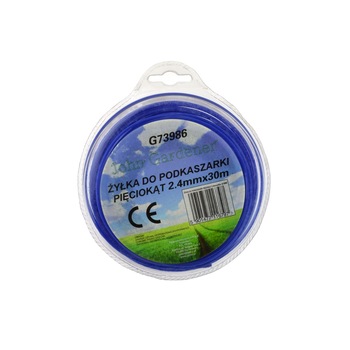 Fir taiere pentru masini de tuns iarba, hexagonala din plastic, 2.4mm x 30m, GEKO G73986 Fir taiere pentru masini de tuns iarba, hexagonala din plastic, 2.4mm x 30m, GEKO G73986