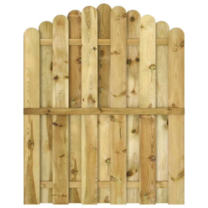 Poarta de gradina vidaXL, 100 x 125 cm, lemn de pin tratat 10.4 kg