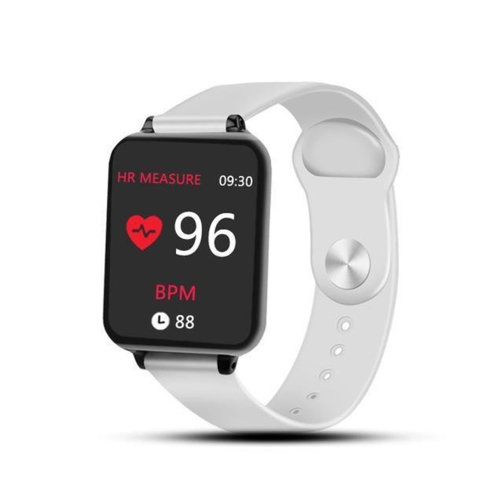 Смарт часовник Ceas B57 БЯЛ, HandsFree ,Водоустойчив ,Bluetooth 4.0 ,Сърдечен мониторинг