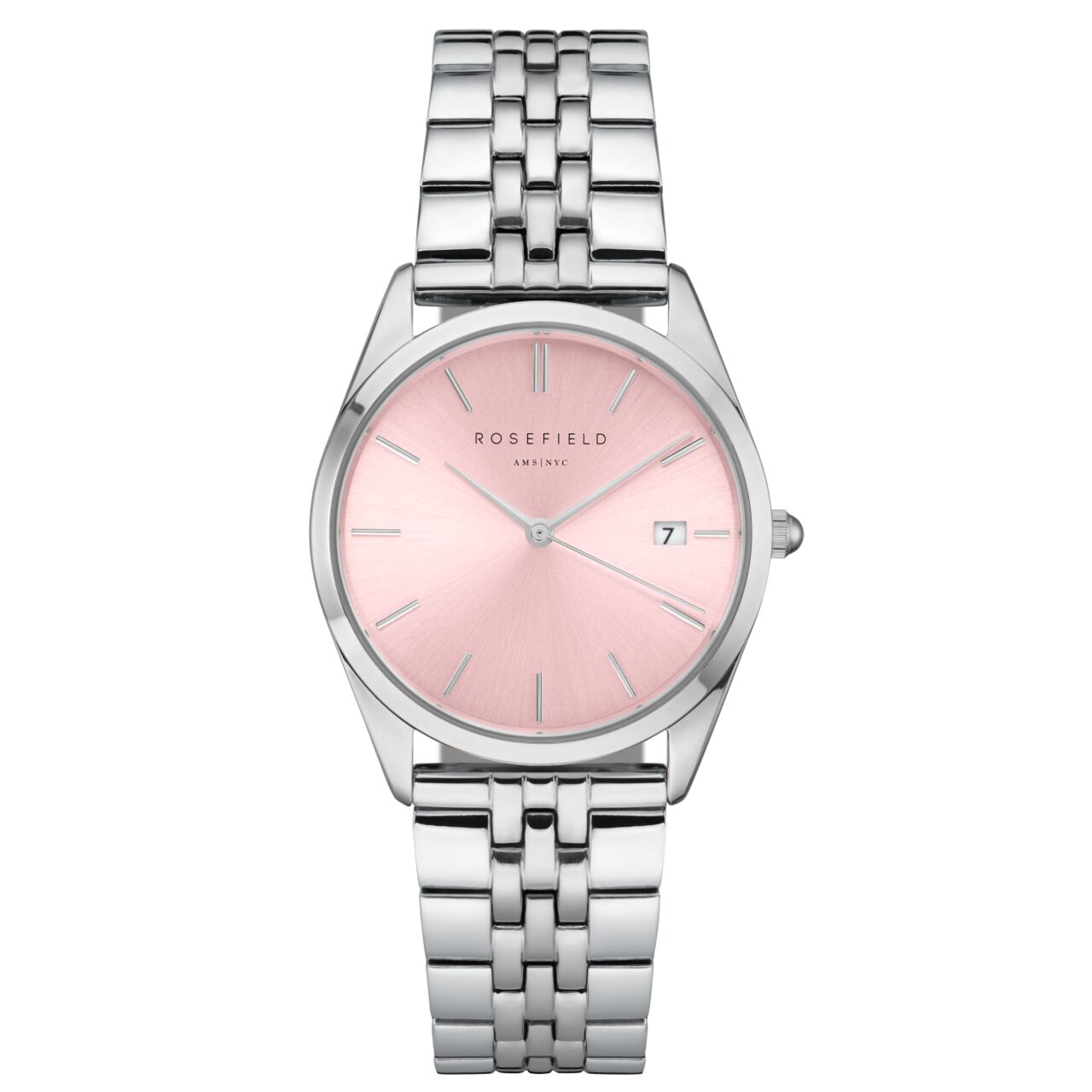 Ceas de dama Rosefield ACPG-A05 The Ace, 33mm, 3ATM, Argintiu