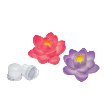 Lampa plutitoare Lotus. Set 2 bucati culori roz+violet Lampa plutitoare Lotus. Set 2 bucati culori roz+violet