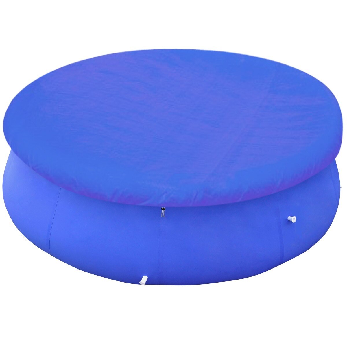 Folie solara rotunda pentru piscina, din PE 90 g/mp, vidaXL, Plastic, 385 cm, Albastru