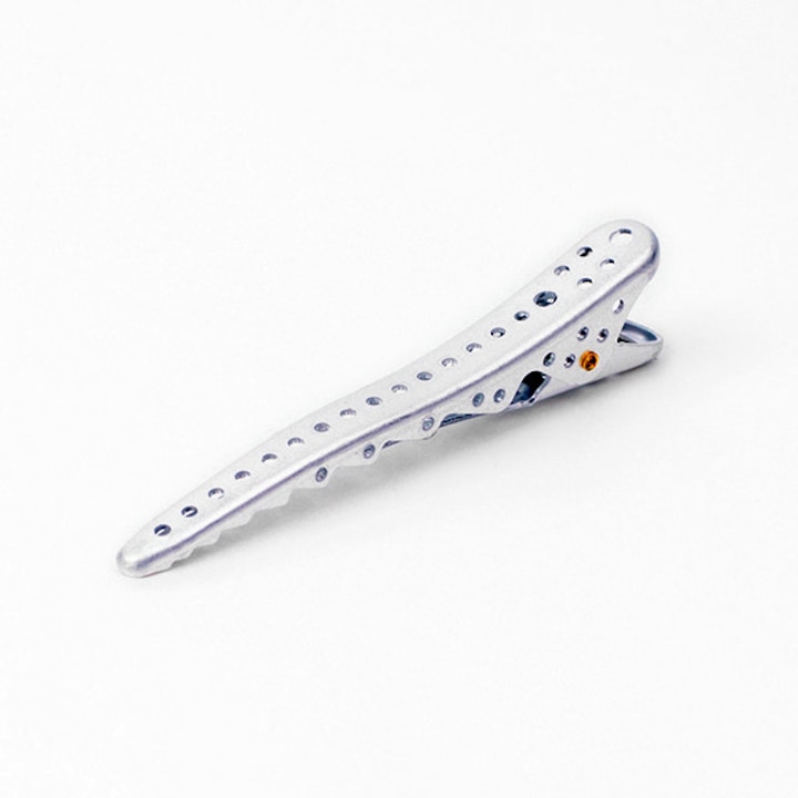 Clipsuri pentru par, Ys Park, Shark Clip, Silver, metalice, 2 buc / set