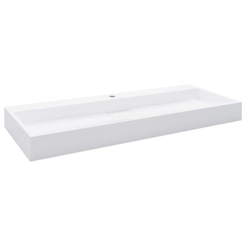 Lavoar compozit ceramica/marmura, vidaXL, 120 x 46 x 11 cm (1 orificiu), Alb Lavoar compozit ceramica/marmura, vidaXL, 120 x 46 x 11 cm (1 orificiu), Alb