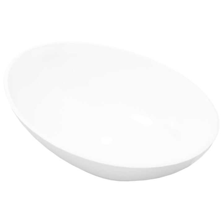 Lavoar ceramic oval, vidaXL, 40 x 33 cm, Alb