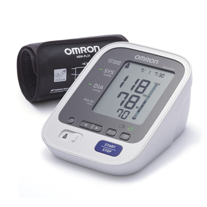 OMRON M6 Comfort Intellisense felkaros vérnyomásmérő Afib kijelzéssel