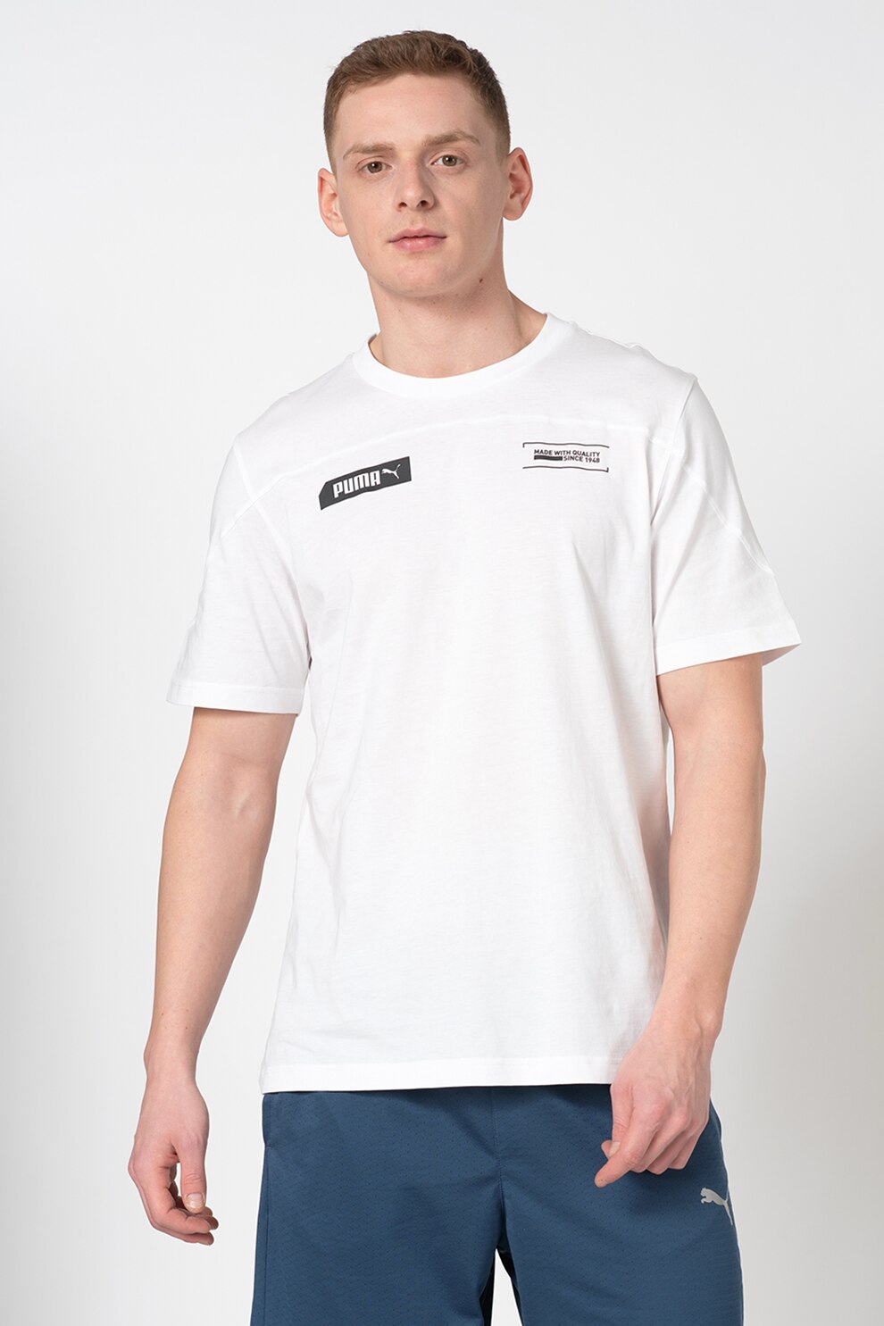 Puma, Tricou cu decolteu la baza gatului NU-TILITY, Alb, S