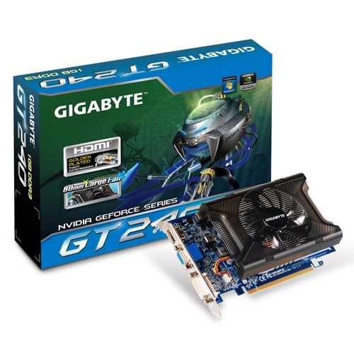 Placa Video Gigabyte NVidia GeForce GT240, 1024MB, GDDR3, 128bit.