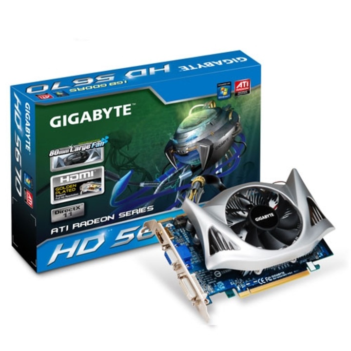 Placa video Gigabyte ATI Radeon HD 5670, 1024MB, GDDR5, 128 bit
