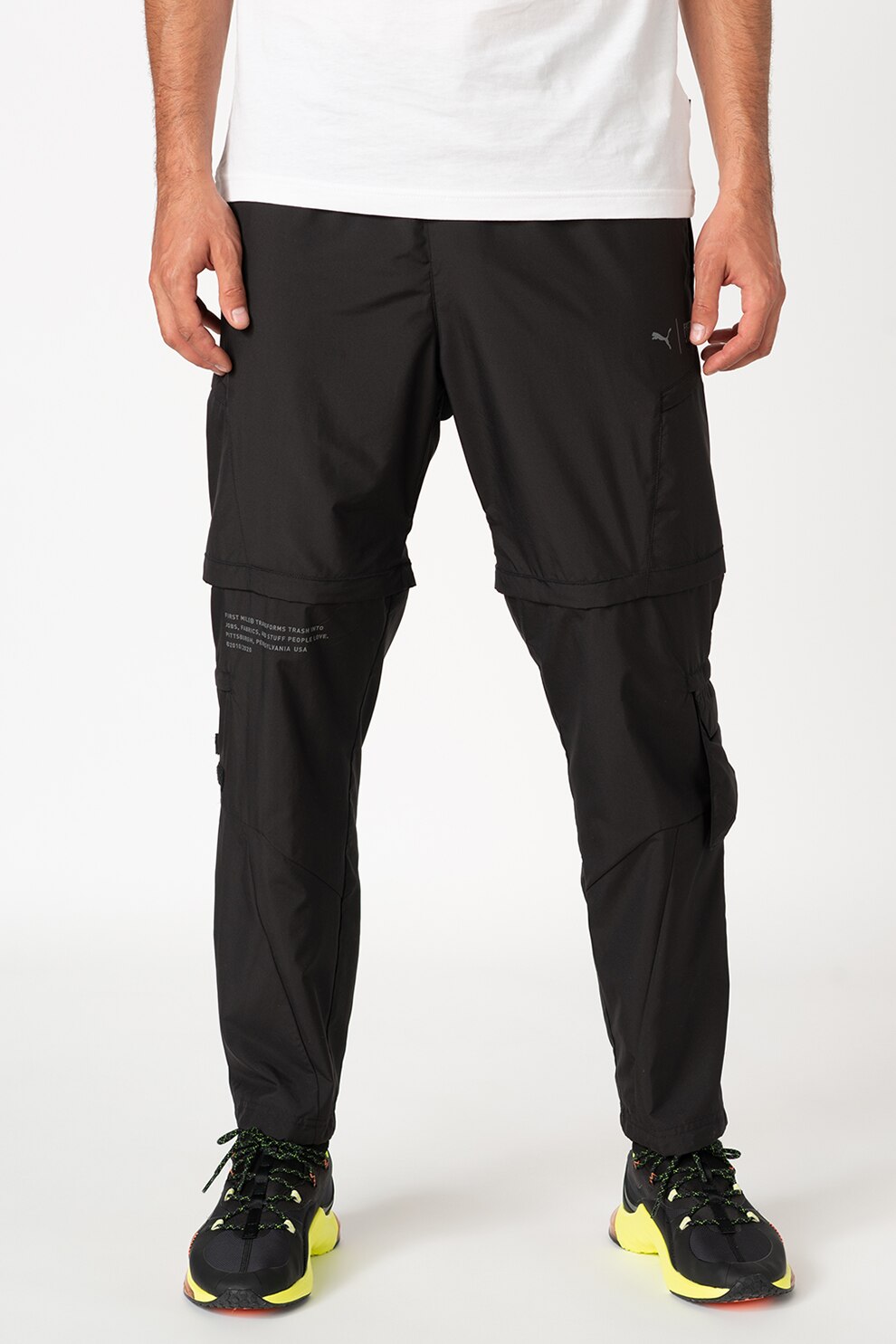 Puma, Pantaloni 2in1 pentru antrenament Frist Mile, Negru