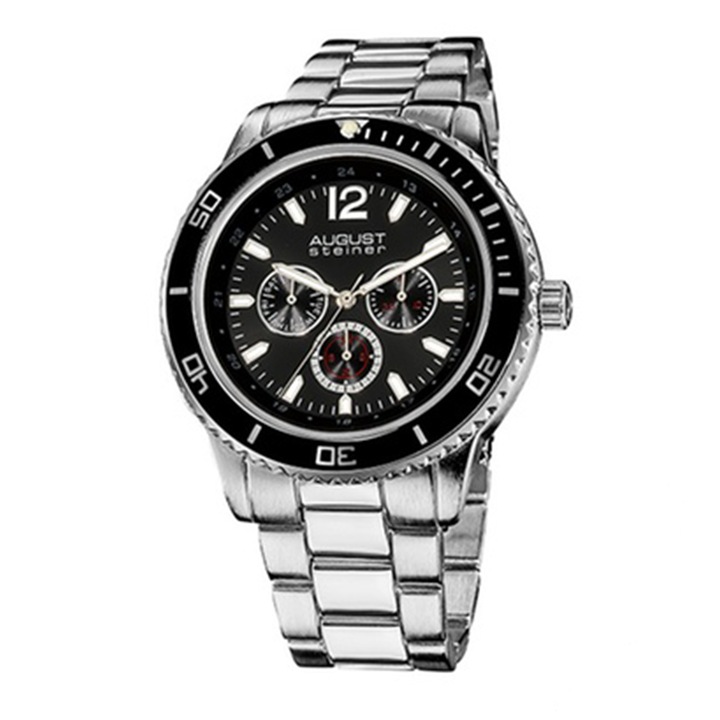 Мъжки многофункцонален часовник August Steiner AS8059BK, Сребристо/черно, 16219054, 11-26-745