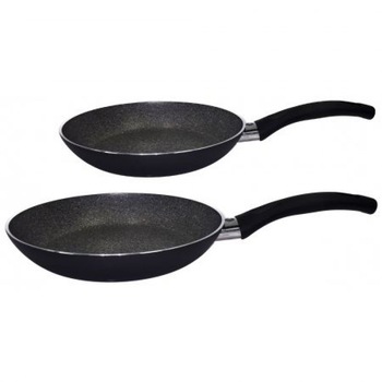 Set 2 tigai si spatula Hausberg HB-H710, 24 cm/28 cm, Negru Set 2 tigai si spatula Hausberg HB-H710, 24 cm/28 cm, Negru
