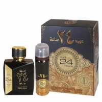 Set Ard Al Zaafaran, Oud 24 Hours, Unisex: Apa de Parfum, 100 ml + Deodorant spray, 50 ml