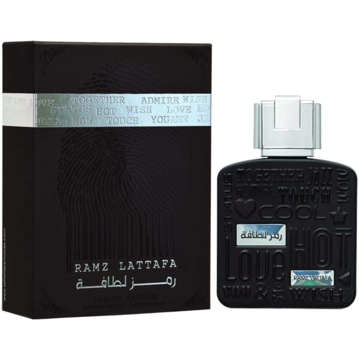 Apa de Parfum Lattafa, Ramz Silver Edition, Barbati, 100 ml