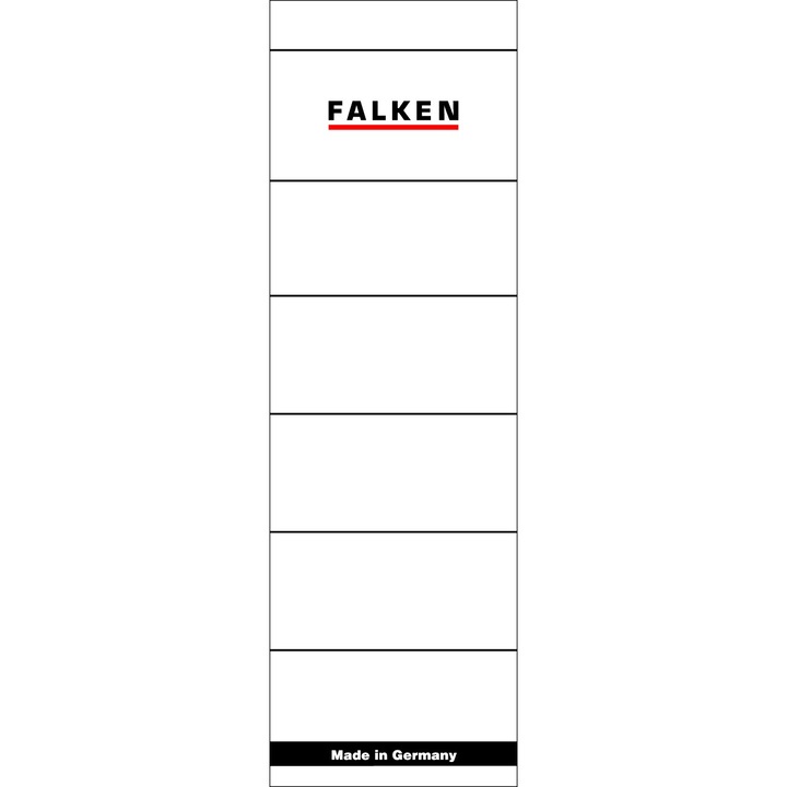 Etichete biblioraft Falken, alb, autoadezive, 60x190mm, hartie, 10buc/set