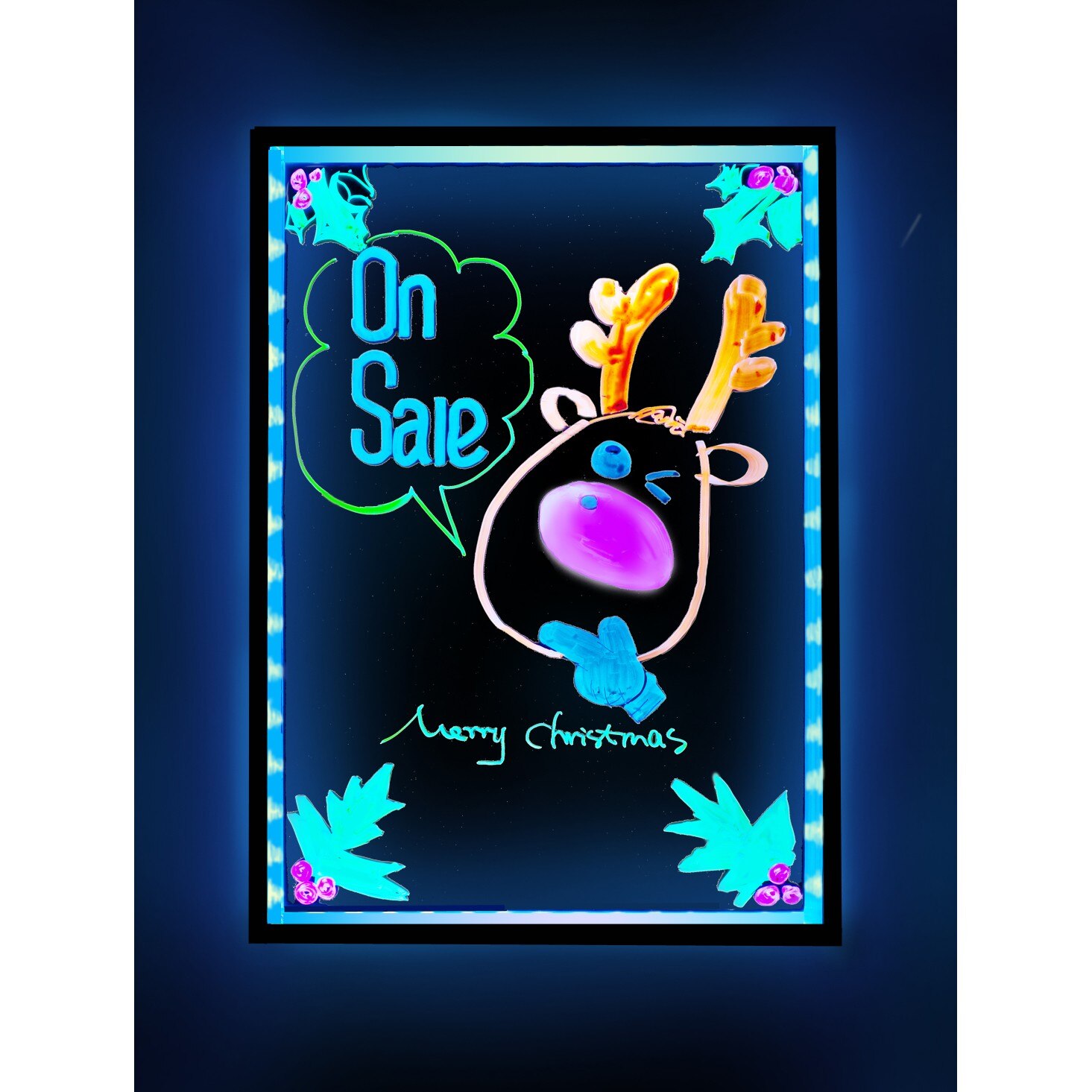 Tabela reinscriptibila Led Fluorescent 40x60 cm