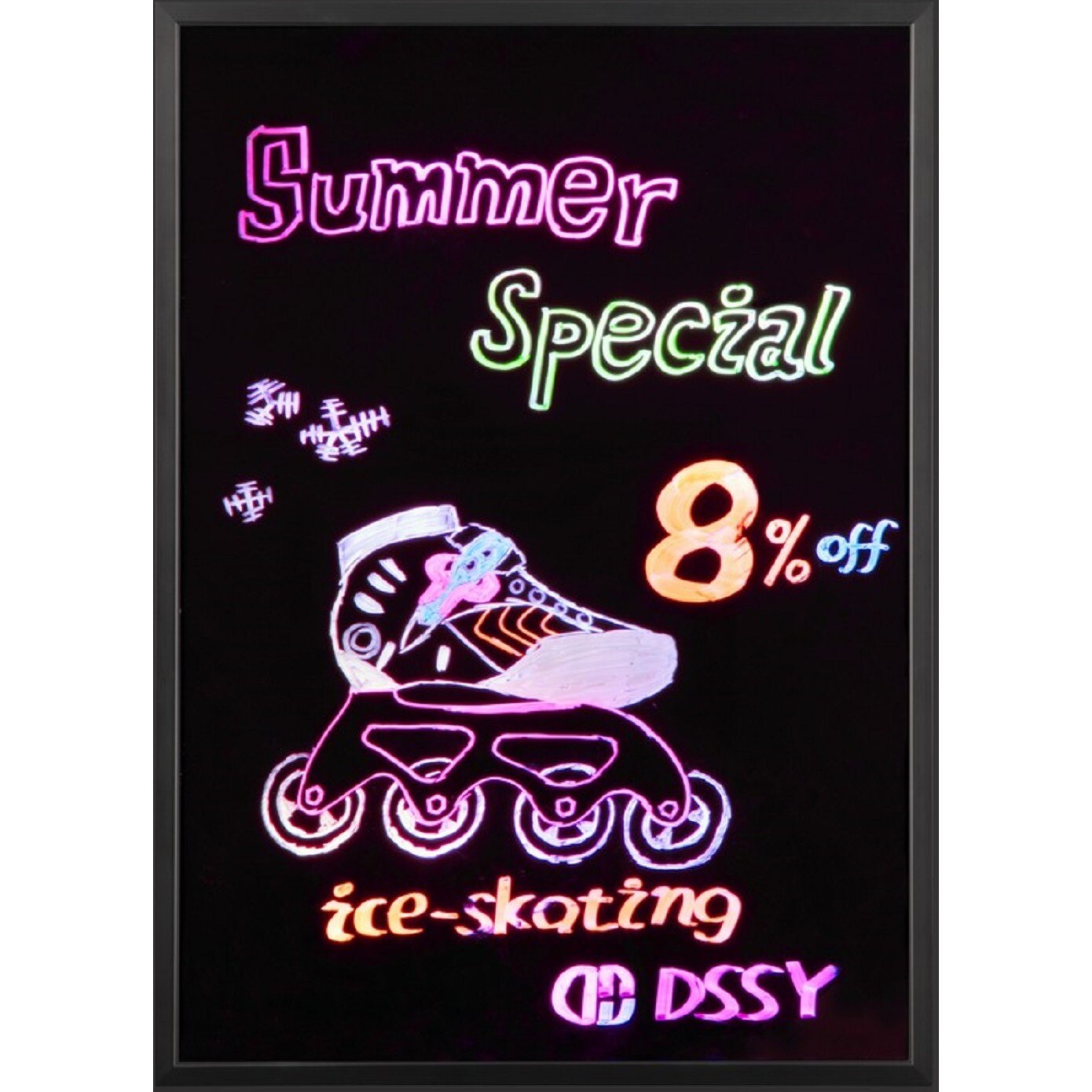 Tabela reinscriptibila Led Fluorescent 60 x 80 cm