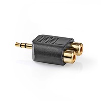 adaptor audio stereo jack 35mm tata - 2x rca mama set 10 bucati nedis placat cu aur imagen 27_0_
0