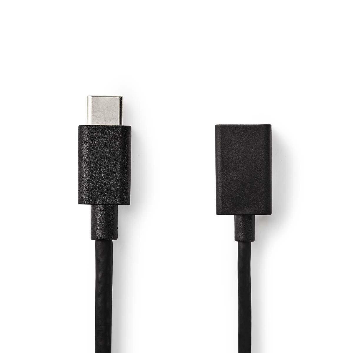Nedis Cable USB 3.0 | Tipo C Macho - A Hembra | 0,15 m | Negro NE550677359