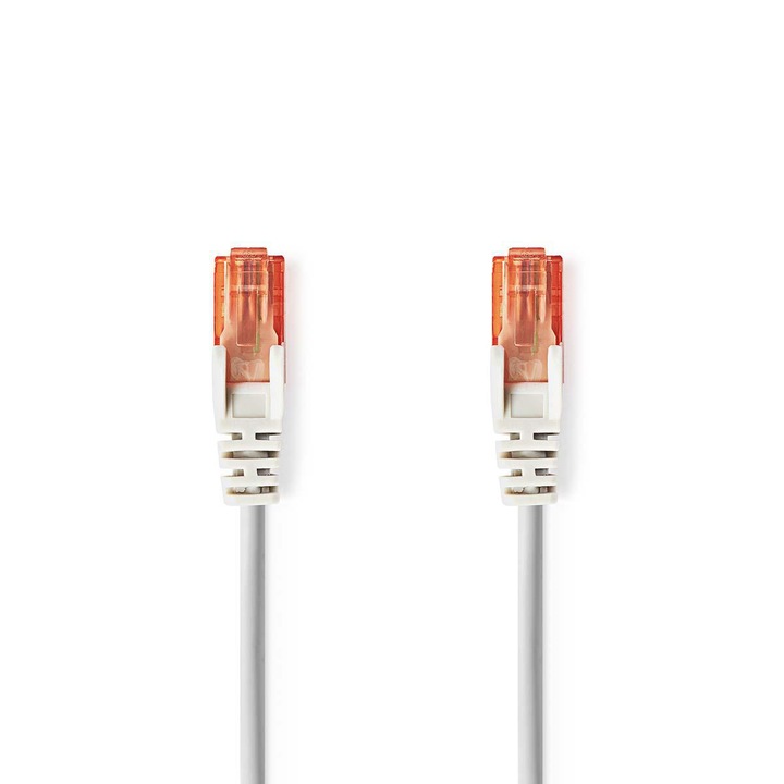 Cablu UTP Cat6 RJ45 tata - RJ45 tata 1m gri Nedis