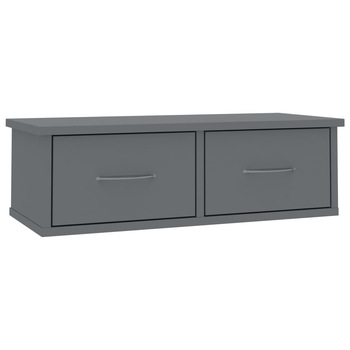 Dulap cu sertare, vidaXL, 60 x 26 x 18,5 cm, PAL extralucios, Gri Dulap cu sertare, vidaXL, 60 x 26 x 18,5 cm, PAL extralucios, Gri