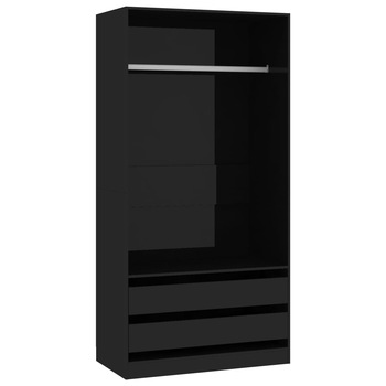 Dulap / sifonier vidaXL, PAL extralucios, 100 x 50 x 200 cm, Negru Dulap / sifonier vidaXL, PAL extralucios, 100 x 50 x 200 cm, Negru