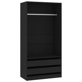 Dulap / sifonier vidaXL, PAL, 100 x 50 x 200 cm, Negru Dulap / sifonier vidaXL, PAL, 100 x 50 x 200 cm, Negru