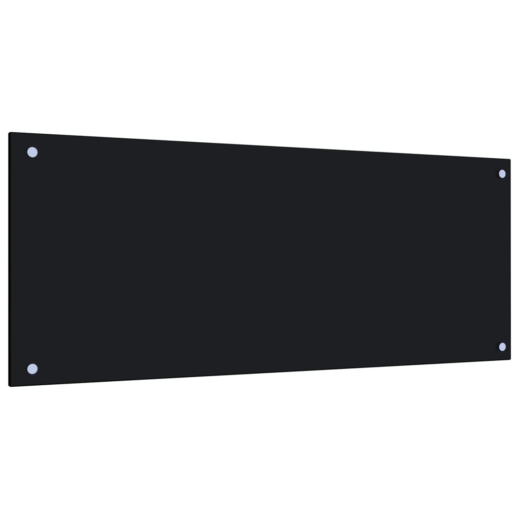 Panou antistropi pentru bucatarie, vidaXL, Sticla securizata, 100 x 40 cm, Negru