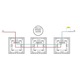 Intrerupator Smart dublu cap scara/cruce WiFi compatibil cu Alexa, Google Home, IFTTT Crem