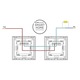 Intrerupator Smart simplu cu NUL optional WiFi&BLE compatibil cu Alexa, Google Home, Smart Thing Alb