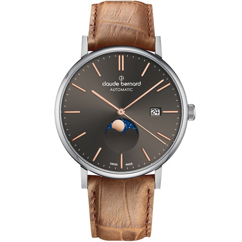 Ceas barbatesc Claude Bernard 80501 3 GIR Automatic Argintiu