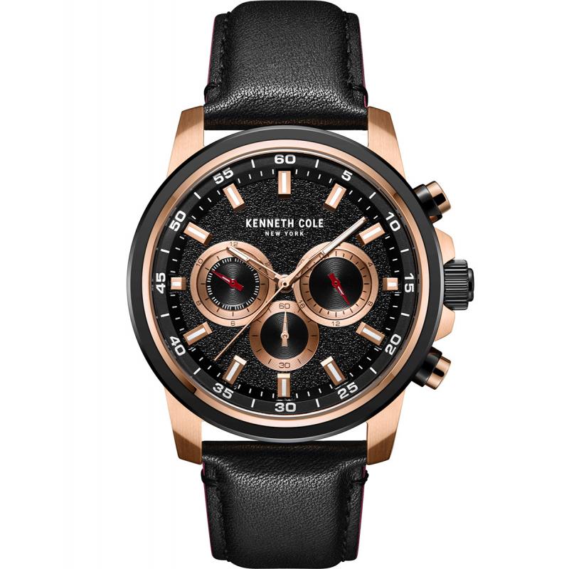 Ceas barbatesc Kenneth Cole KC51014003 Quartz Negru, Rose gold
