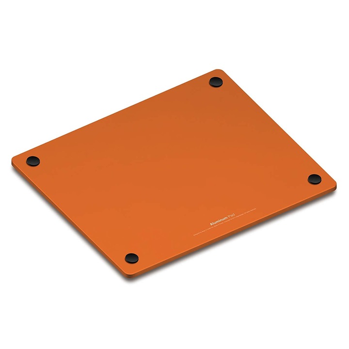 Elago Aluminum Mouse Pad - дизайнерски алуминиев пад за мишка (оранжев)