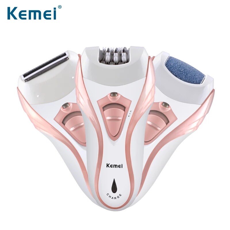 Epilator Kemei KM-3010 Multifunctional Cutit de dispozitiv, Radere Epilare Exfoliere 3 in 1