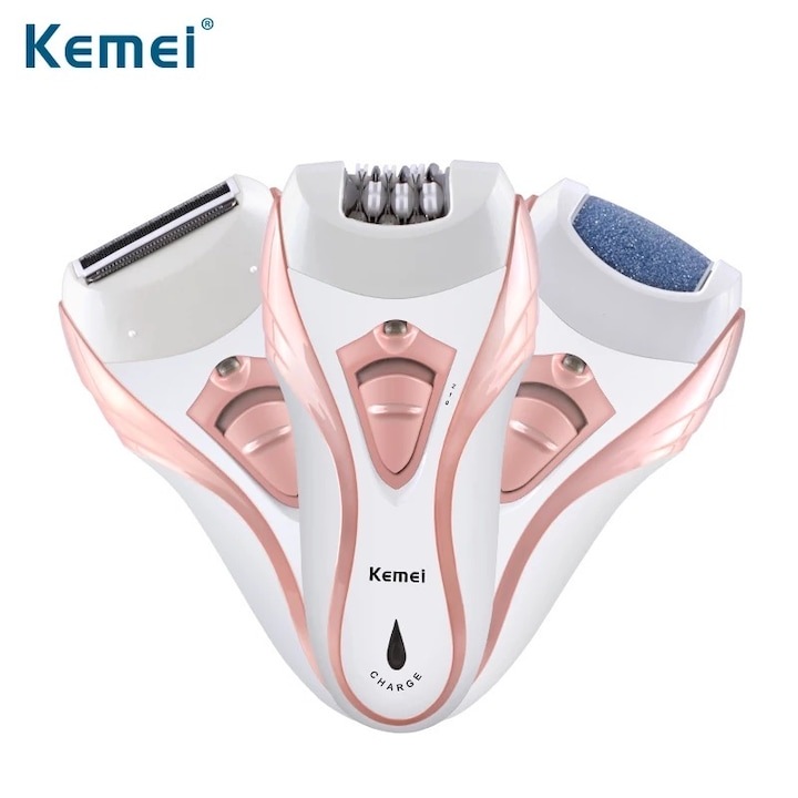 Епилатор Kemei KM-3010 Многофункционален нож за устройство, 3 в 1 ексфолираща епилация