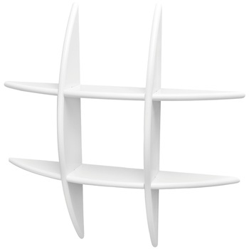 Raft pentru carti, suspendat, vidaXL, 60 x 11 x 60 cm, Alb Raft pentru carti, suspendat, vidaXL, 60 x 11 x 60 cm, Alb